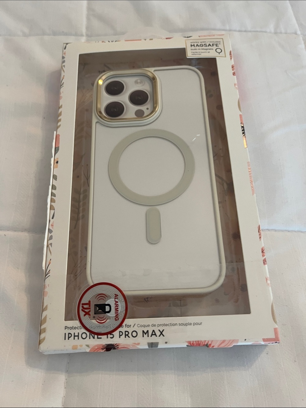 MagSafe-Compatible Protective Case for iPhone 15 Pro Max - White
